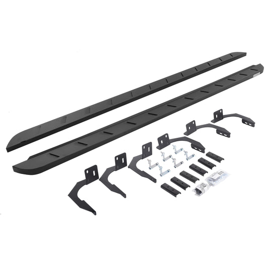 GO RHINO 63409980SPC Go Rhino 63409980SPC RB10 Slim Line Running Boards with Mounting Brackets Kit for Ram 11-14 1500, Dodge 09-10 Ram 1500 (Extended Cab Pickup)
