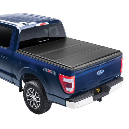 UNDERCOVER TR16023 RealTruck Undercover Triad Hard Folding Truck Bed Tonneau Cover | TR16023 | Fits 2019-2025 Chevy/GMC Silverado/Sierra 1500, Works w/MultiPro Tailgate (w/o GMC Factory Bed Boxes) 6' 7" Bed (79.4")