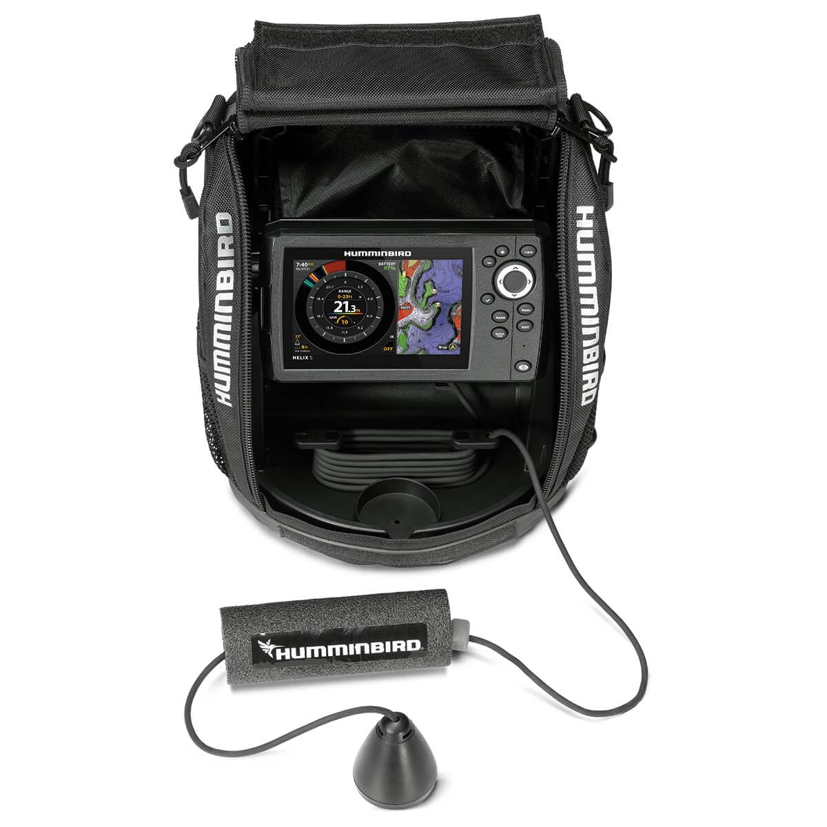 HUMMINBIRD 411730-1 Humminbird ICE HELIX 5 G3 GPS Fish Finder, Dual Spectrum CHIRP Sonar