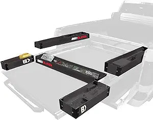 BedSlide Bedbin Complete 5 Piece Kit Truck Bed Organizer, Storage Attachments, Additional Space for Organization, Black