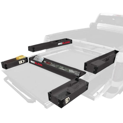 Bedslide BSA-BKB Bedslide Bedbin Complete 5 Piece Kit Truck Bed Organizer, Storage Attachments, Additional Space for Organization, Black