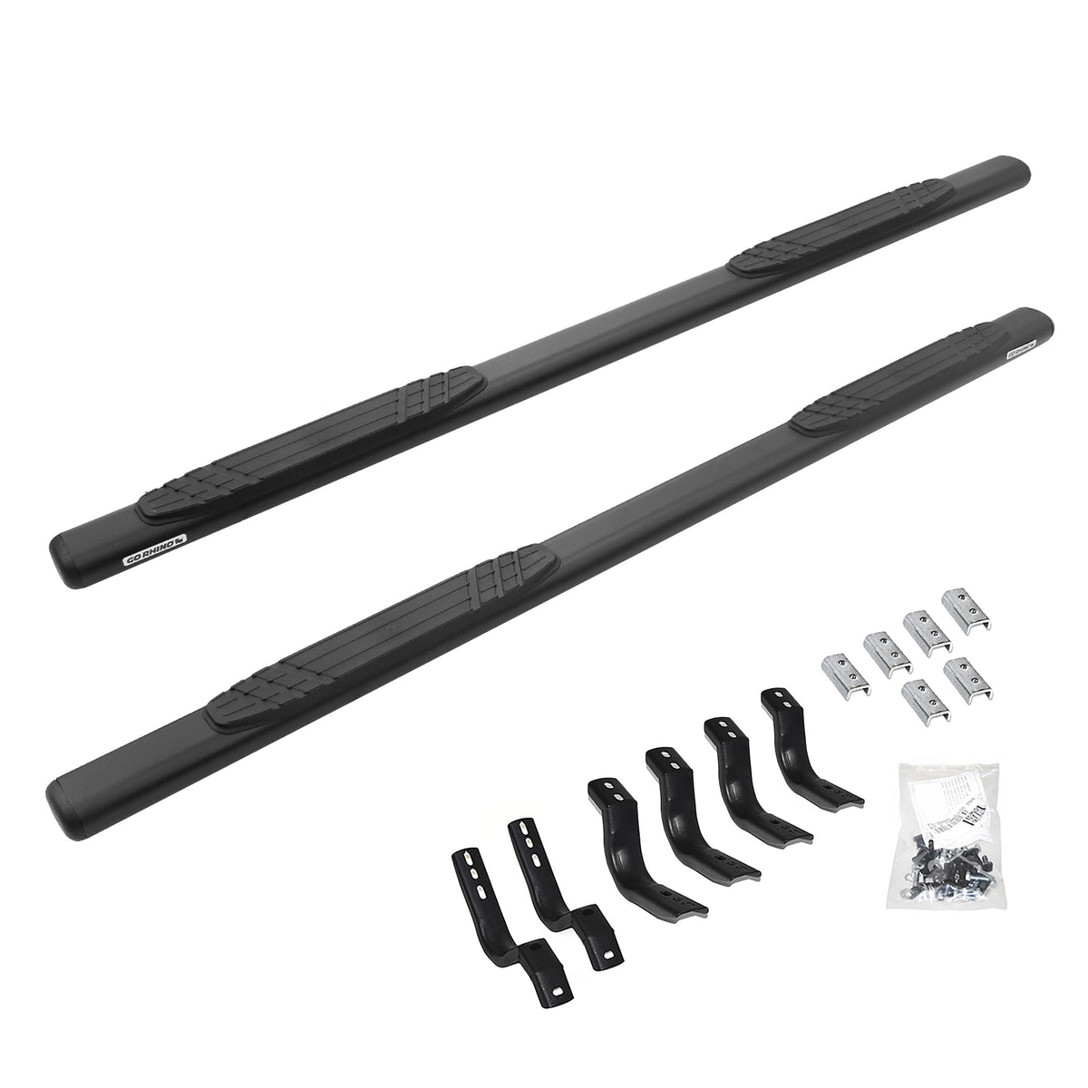 GO RHINO 684443280T Go Rhino 4" OE Xtreme Sidesteps & Brackets | Cab Length, Galvanized Steel, Textured Black | 684443280T | Fits 2024 Toyota Tacoma Double Cab