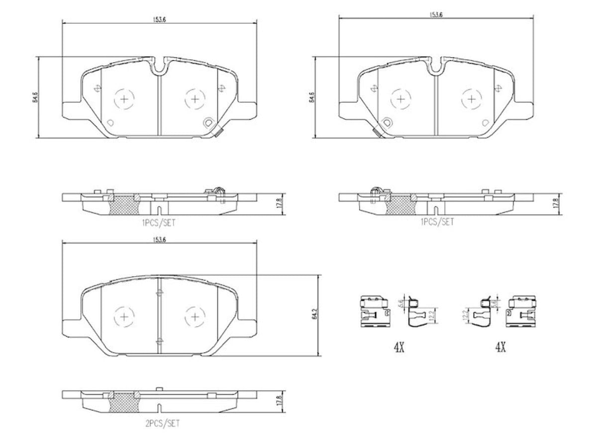 BREMBO P10099N Brembo P10099N DISCBRAKEPADSET NAOCERAMIC