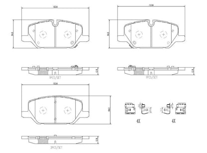 BREMBO P10099N Brembo P10099N DISCBRAKEPADSET NAOCERAMIC