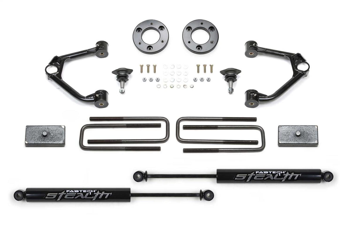 FABTECH K1152M Fabtech K1152M Ball Joint Control Arm Lift System 1.5 in. Lift w/Rear Stealth Shocks Ball Joint Control Arm Lift System