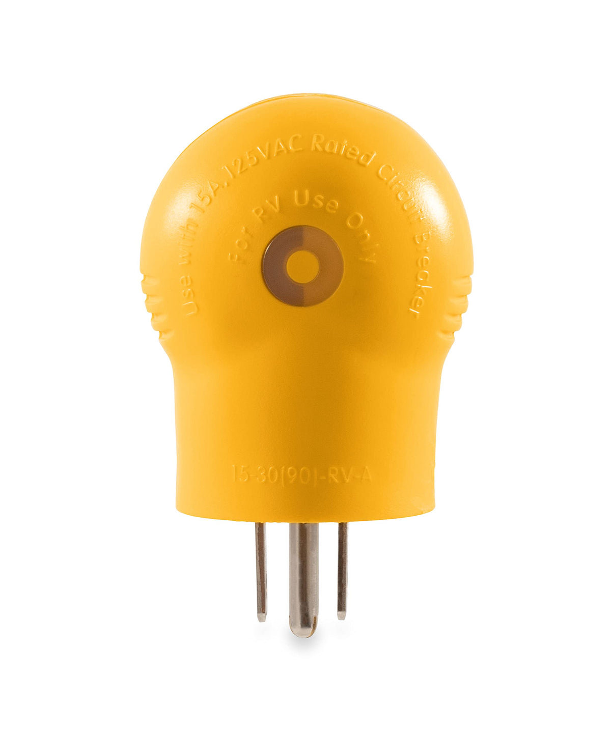 CAMCO 55325 Camco 55325 15 AMP Male / 30 AMP Female 90 Degree Electrical Adapter, Yellow