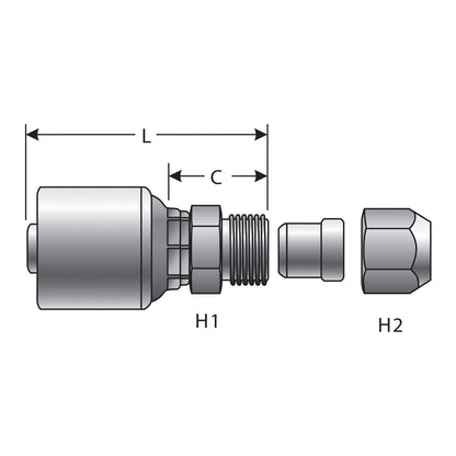 Gates G25510-0606 HYDRAULIC COUPLING-MEGACRIMP