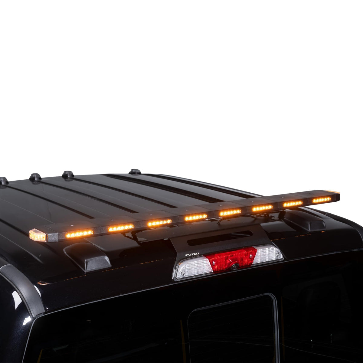 Putco 950248 Putco Tri-Hornet LED Stealth Rooftop Strobe Light Bar (Amber, White & Blue), 48" Tri Color Strobe Light
