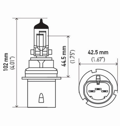 HELLA 9004 HELLA 9004 Standard Halogen Bulb, 12 V, 60/45W, Multi