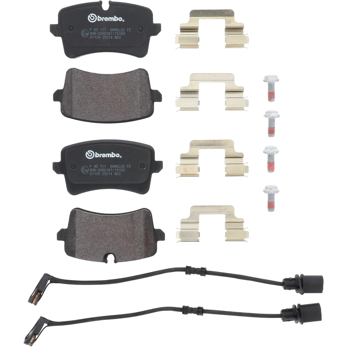 BREMBO P85117 Brembo P85117 Low-Met Rear Disc Brake Pad Set AUDI OE# 4G0698451H