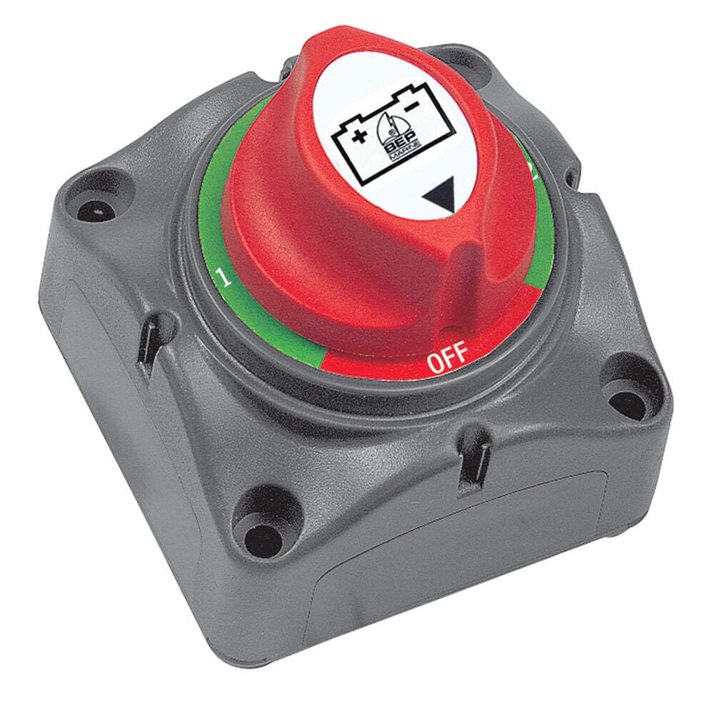 BEP 701S BEP 701S Battery Switches - 1-2-Both-Off, Gray, Red, 2.75" x 2.75" x 3"