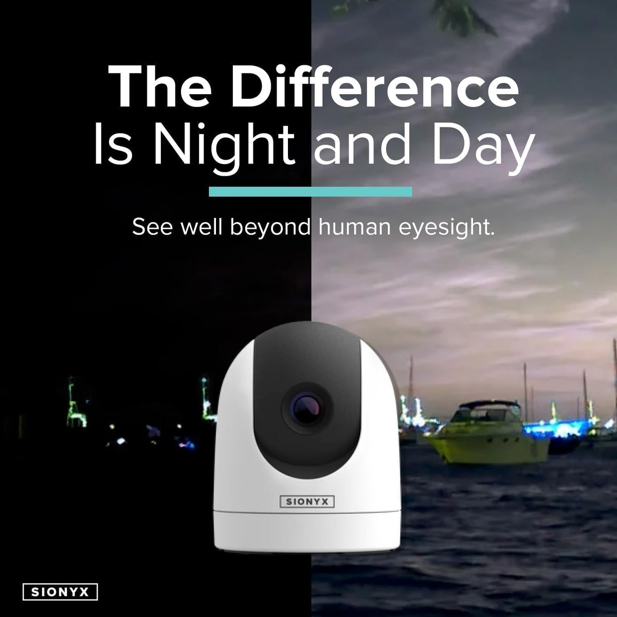 SIONYX C014900 SiOnyx Nightwave Analog Camera, Rugged Ultra-Low Light Night Vision Marine Camera, Flexible Connectivity, Temporary and Permanent Mounting Options, DIY Installation, Black