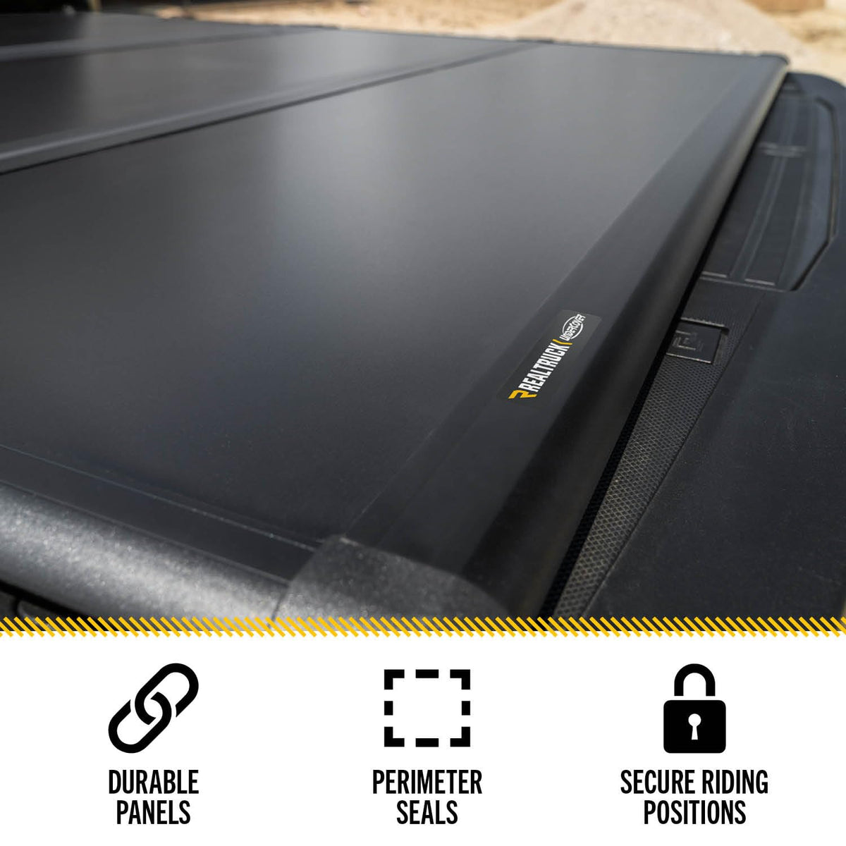 UNDERCOVER TR46007 RealTruck Undercover Triad Hard Folding Truck Bed Tonneau Cover | TR46007 | Fits 2007-2025 Toyota Tundra, w/ & w/o Track System; Will not Work w/Trail Edition Storage Boxes 5' 7" Bed (66.7")