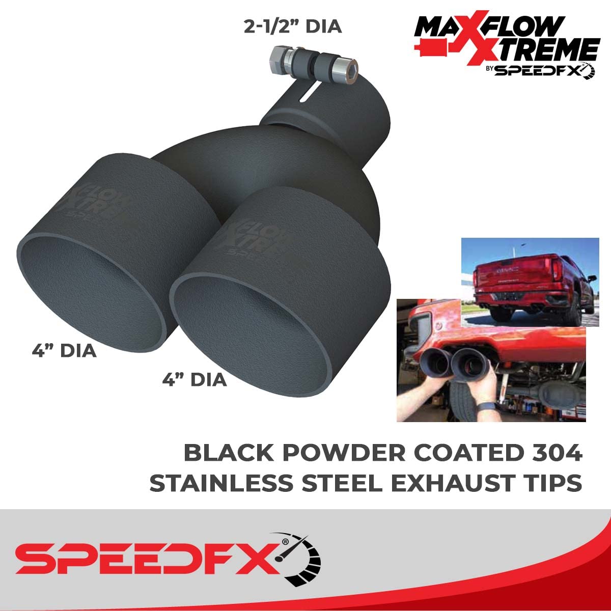 SPEEDFX 50102 MaxFlow Xtreme Cat Back Performance Exhaust System Silverado/Sierra 1500 2019, New Model & 2020-2021