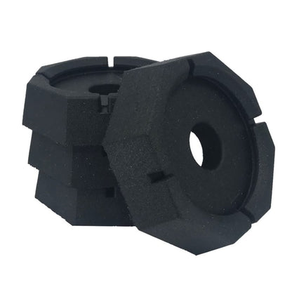 SNAPPAD MN5SP4 SnapPad MN5SP4 Mini Anti Slip Rubber Permanent Truck Camper Leveling Jack Pads for 5.5 Inch Round Stabilizers and Tongue Jacks (4 Pack)