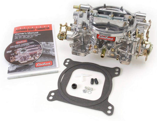 EDELBROCK 1404 Edelbrock 1404 Performer Series 550 CFM Square Bore 4-Barrel Air Valve Secondary Manual Choke New Carburetor
