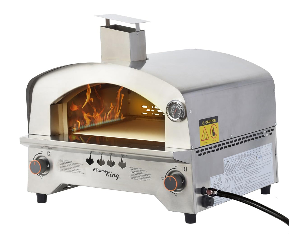 FLAME KING YSN-SSPZG Flame King Propane Gas Pizza & Food Outdoor Oven for Camping, Backyard, Tailgating