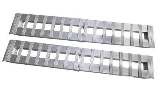 GEN-Y HITCH GH-102595 GEN-Y Hitch GH-102595 Heavy Duty Foldable Aluminum Loading Ramps for Motorcycle, Dirt Bike, Golf Cart, UTV, ATV - 8FT Length, Folds to 4FT - 6,000 LB Max Load per Pair