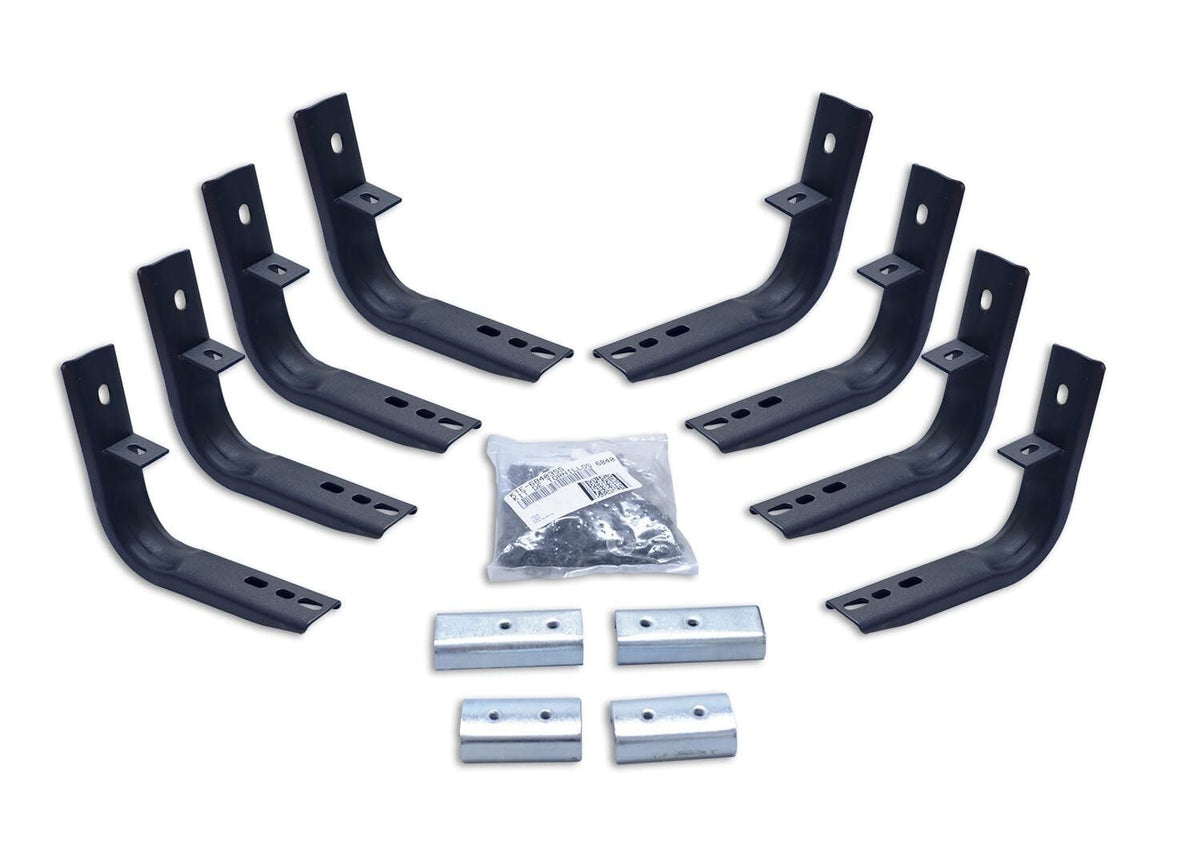 GO RHINO 6840355 Go Rhino OE Xtreme Brackets | Mild Steel, Textured Black | 6840355 | Fits 2015-2024 Chevrolet Colorado (Base, Z71, WT & LT), GMC Canyon Crew Cab Pickup
