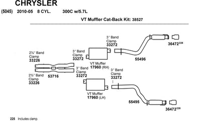 Walker 33226 Exhaust EXHAUST CLAMP (PR-EACH/BX-10