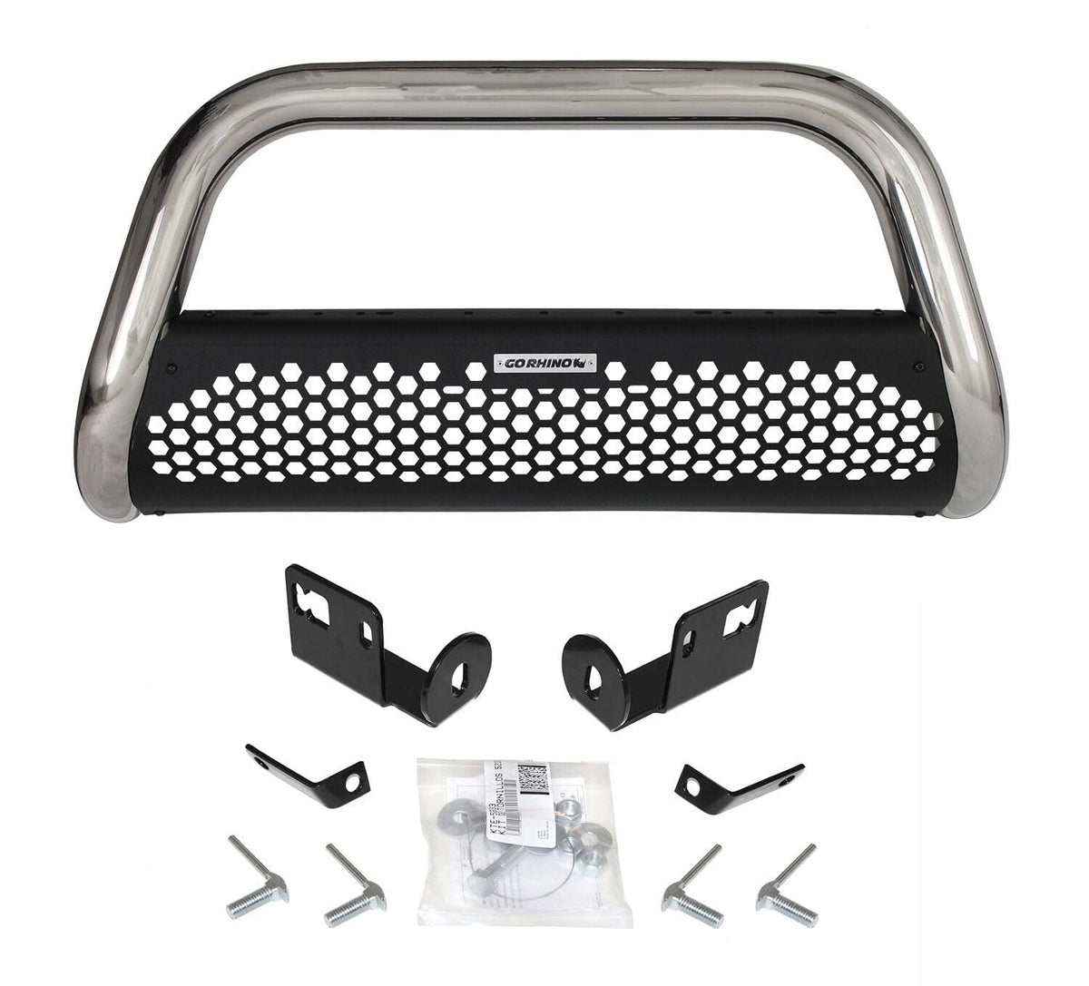 GO RHINO 55263PS Go Rhino RC2 Grille Guard & Mounting Brackets Kit | Stainless Steel, Polished | 55263PS | Fits 2006 - 2008 Dodge Ram 1500; 2006 - 2009 Dodge Ram 2500, 3500
