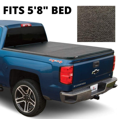 LEER 630120 LEER Latitude | Fits 2014-2018 GM Chevy Silverado/GMC Sierra with 5.8 FT Bed | Easy Install, Soft Tri-Fold Truck Bed Tonneau Cover