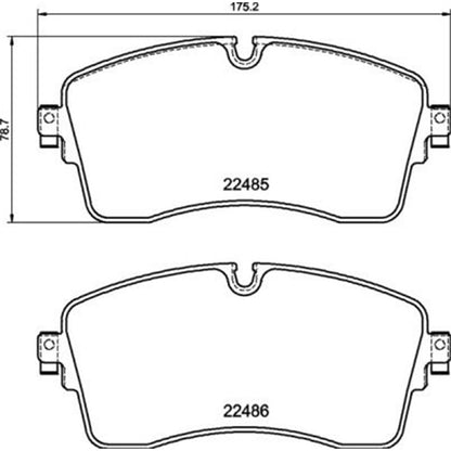 BREMBO P44028 Brembo P44028 Low-Met Front Disc Brake Pad Set LAND ROVER OE# LR091308