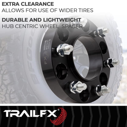 TRAILFX W655006B Trailfx W655006B HUB CENT SPCR BLK 6X5.5 12X1.5 FORD