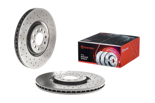 BREMBO 0978801XC02 Brembo 09.7880.1X Xtra UV Coated vented drilled Front Brake Rotor AUDI/SEAT/SKODA/VW/VW (FAW) OE# 8N0615301A