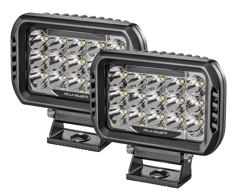 HELLA 358154051 Hella ValueFit 450 LED Series - LED Driving Lamp Kit – Universal Off-Road Light for Pickup Trucks, ATV, SUV, 4x4, Jeep, Tractors / 358154051