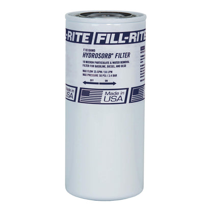 FILL RITE F1810HM0 Fill-Rite F1810HM0 1" - 12 UNF 25 GPM (94 LPM) 10 Micron Water Sensing Spin-On Fuel Filter, Hydrosorb