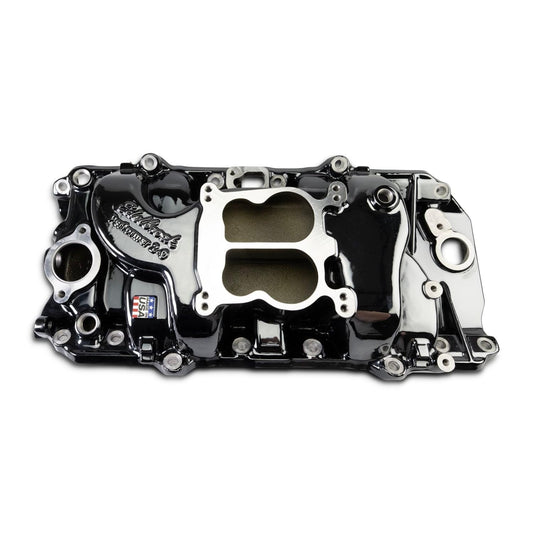 EDELBROCK 2161-BP Edelbrock - INTAKE MANIFOLD, BB CHEVY 396-454 OVAL PORT, PERFORMER, BLACK PLASMA COATED (2161-BP)