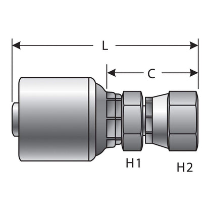 Gates G25200-0606 HYDRAULIC COUPLING-MEGACRIMP