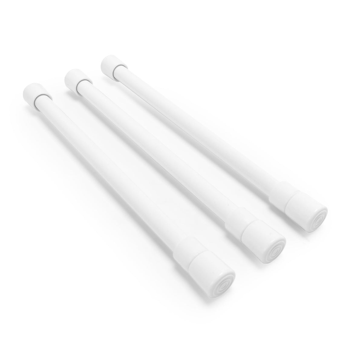 CAMCO 44063 Camco 17" RV Refrigerator Bar - Holds Food and Drinks in Place During Travel and Helps Stop Messy Spills - Spring Loaded and Extends 10-inches to 17-inches - 3 Pack -White (44063)