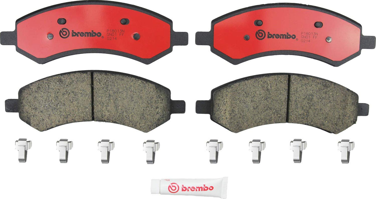 BREMBO P18013N Brembo P18013N Premium Ceramic Front Disc Brake Pad Set CHRYSLER/DODGE/RAM OE# 05143350AB