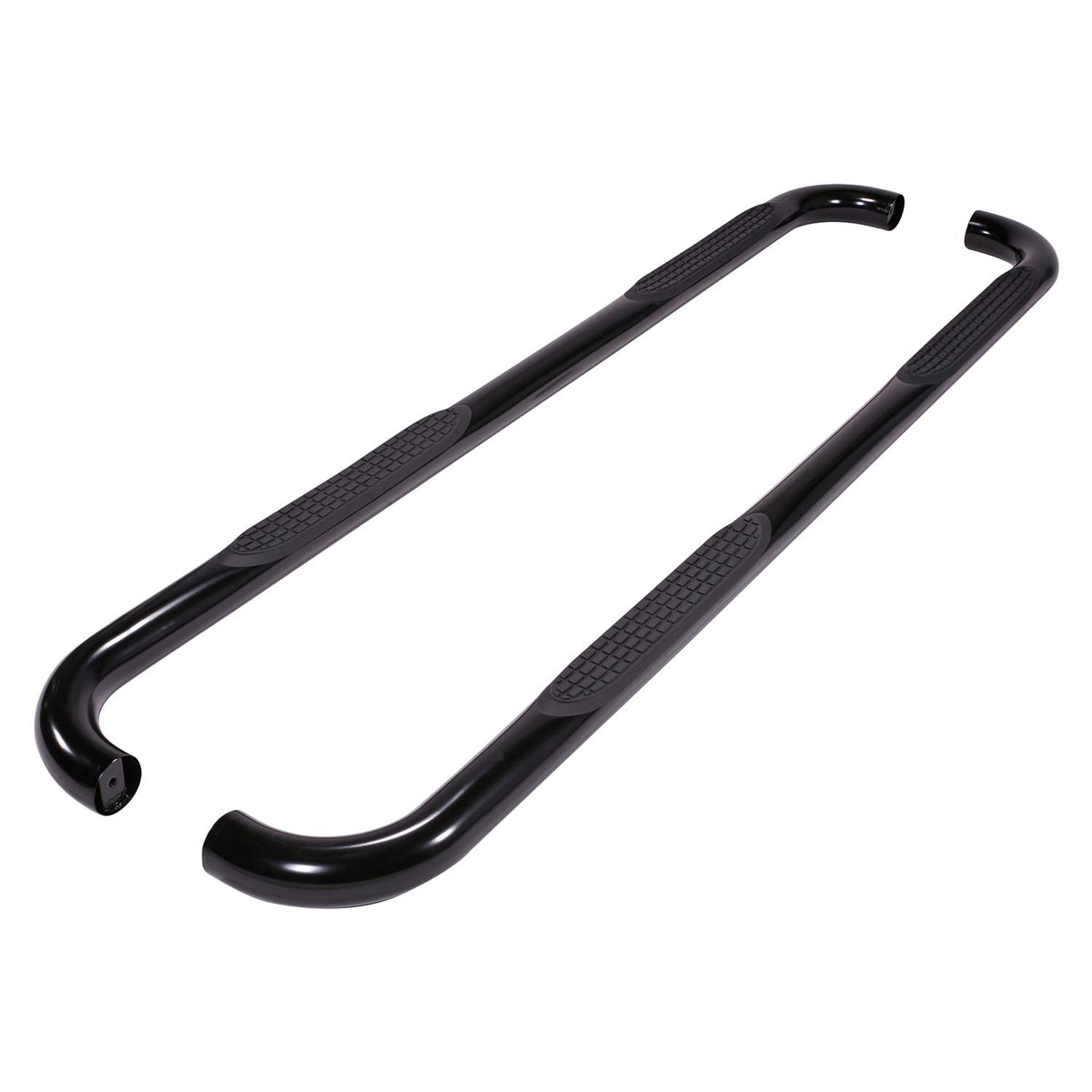 TRAILFX A0063T TrailFX A0063T Nerf Bars for Jeep Gladiator JT 2020-2025 Textured Black Powder Coated Steel 3 Inch Round 90 Degree Side Steps with Slip-Resistant Step Pads Rocker Panel Mount Set of 2 Running Boards