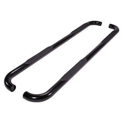 TRAILFX A0063T TrailFX A0063T Nerf Bars for Jeep Gladiator JT 2020-2025 Textured Black Powder Coated Steel 3 Inch Round 90 Degree Side Steps with Slip-Resistant Step Pads Rocker Panel Mount Set of 2 Running Boards