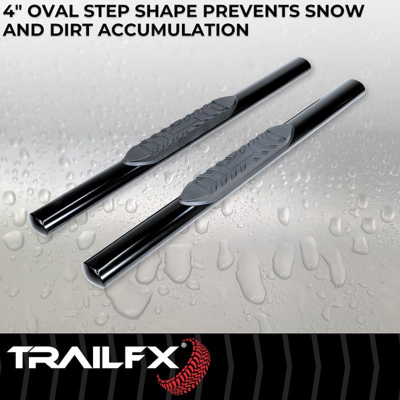 TRAILFX A1541B Trailfx Trail FX A1541B 4 INCH Oval NERF BAR BLK