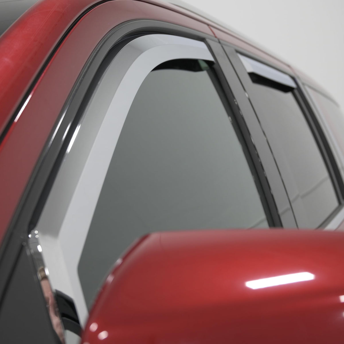 PUTCO 480442 Putco Element Chrome Window Deflectors Fits Chevy Silverado/GMC Sierra 2014-2019 Double Cab - Set of 4 - in Channel Install