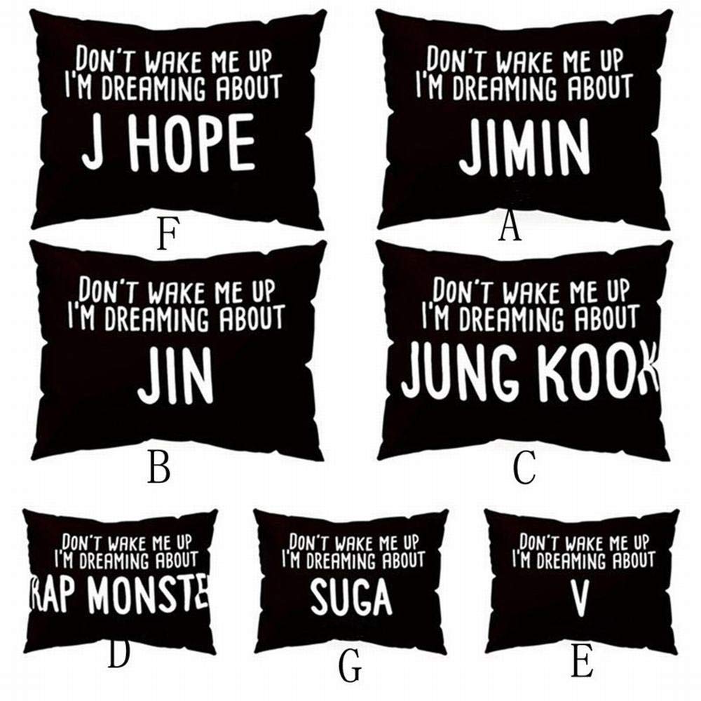 TRAILFX TFX6002 LIA Cotha D 30x50cm - Kpop Pillow Case Dont Wake ME UP Rectangle Cushion Cover Home Decor Get Up Sofa Pillowcase Cover Seat Pillow Cover Home