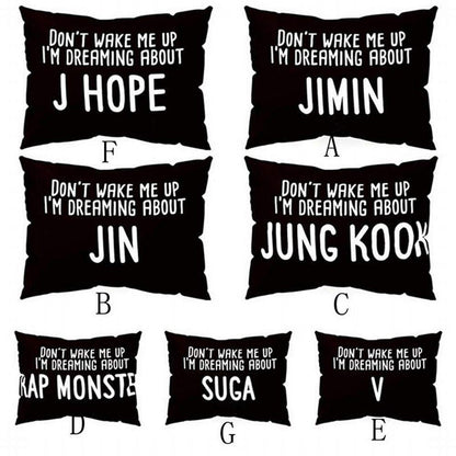 TRAILFX TFX6002 LIA Cotha D 30x50cm - Kpop Pillow Case Dont Wake ME UP Rectangle Cushion Cover Home Decor Get Up Sofa Pillowcase Cover Seat Pillow Cover Home
