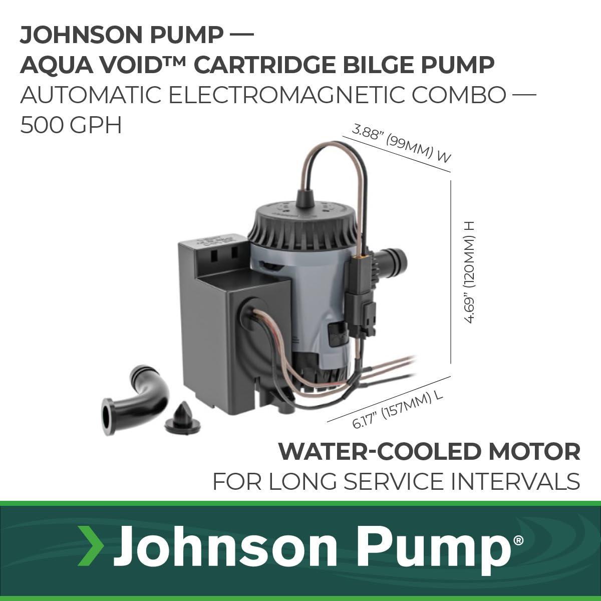 JOHNSON PUMP 10-13637-01 Johnson Pump 10-13637-01 Aqua Void Electro-Mag Combo - 12V, 500 GPH