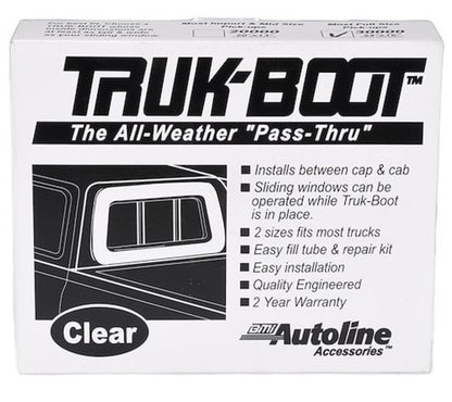 TRAILFX 30000 Trailfx Window Seal Inflatable Truck Cab to Camper 24 x 16 Inch Clear PVC Fills Gaps Up to 3 Inches All-Weather Pass-Through Camper Rear Window Seal Includes Repair Kit
