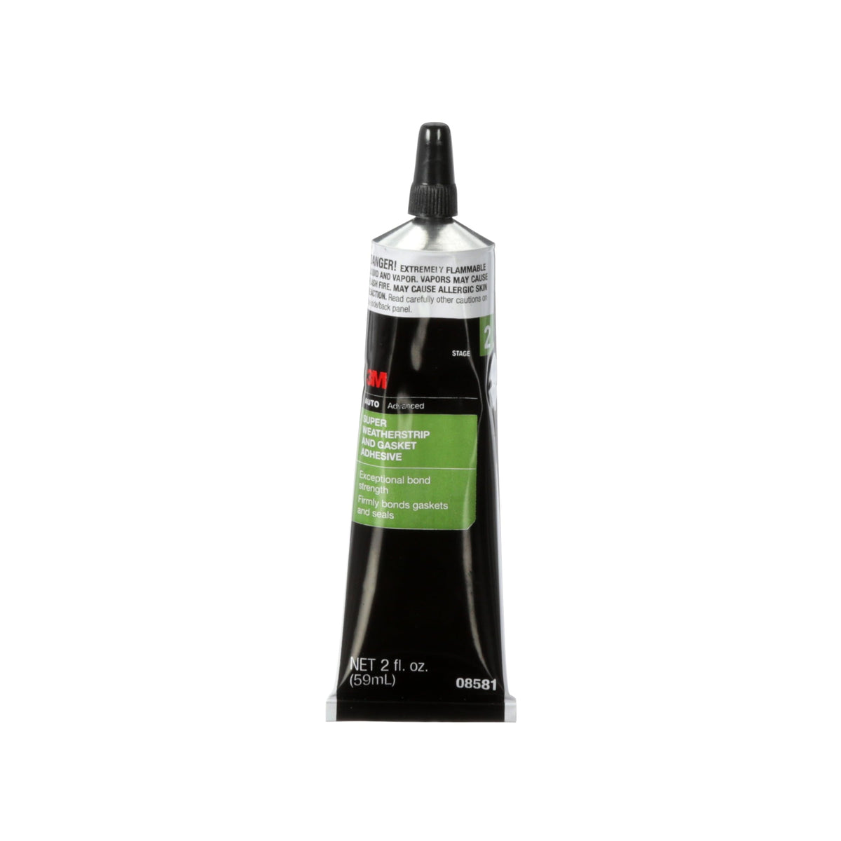 3M 08581 3M Super Weatherstrip and Gasket Adhesive, 08581, Black, 2 fl oz Tube, 1 Per Pack
