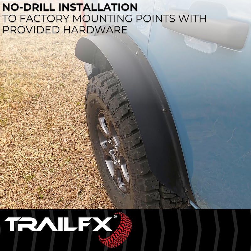 TRAILFX BR006T TRAILFX Bronco Steel Flat Fender Flares - Rear - Set of 2