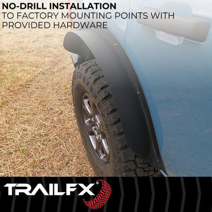 TRAILFX BR006T TRAILFX Bronco Steel Flat Fender Flares - Rear - Set of 2
