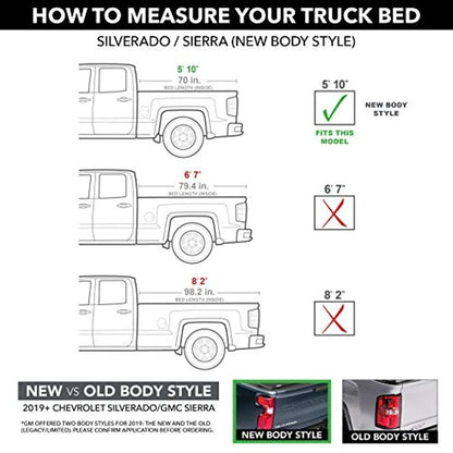RealTruck UC1178L-G1W RealTruck UnderCover Elite LX One-Piece Truck Bed Tonneau Cover – UC1178L-G1W – Fits 2019 - 2021/2024 Chevy Silverado 1500 G1W(WA140X) - Abalone White (does not fit Carbon Bed) 5' 10" Bed (69.9")