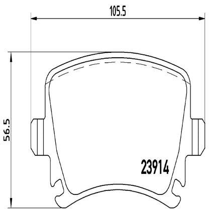 BREMBO P85073 Brembo P85073 Low-Met Rear Disc Brake Pad Set AUDI/AUDI (FAW)/SEAT/SKODA/SKODA (SVW)/VW/VW (FAW)/VW (SVW) OE# 3C0698451D