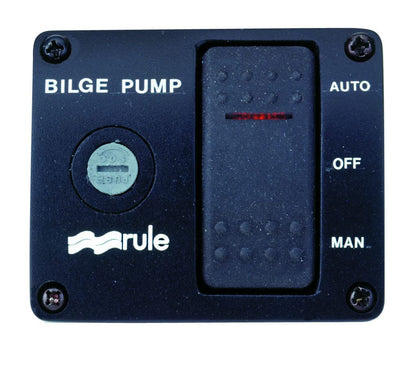 RULE 43 Rule 43 Marine Deluxe Plastic Rocker Panel Switch (12-Volt) , Black, 2-7/8" W x 2-3/8" H