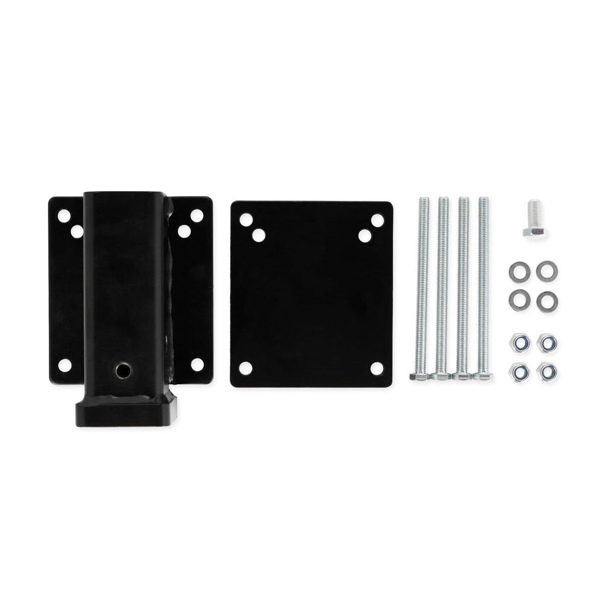 CAMCO 48473 Camco Eaz-Lift Camper/RV Bumper Hitch - Ideal for Bikes, Cargo Racks & More - Clamps onto 4” Square RV Bumpers - No Drilling Required for Install - Crafted of Heavy Duty Powder-Coated Steel (48473)